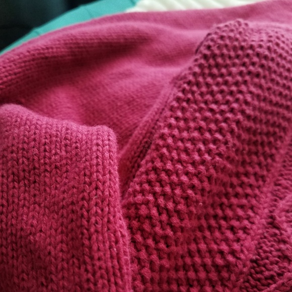 Talbots Raspberry Cable Knit Sweater - Picture 4 of 5